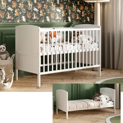 Image de Lit bébé LEO avec matelas 60x120cm - fonctionnalité et confort en même temps