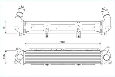 Produktbild von VALEO 822928 Ladeluftkühler LLK für HYUNDAI i30 Schrägheck (PDE, PD, PDEN) Turbo Intercooler