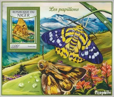 Produktbild von Briefmarken Niger 2017 Mi Block 652 (kompl. Ausg.) postfrisch Schmetterlinge