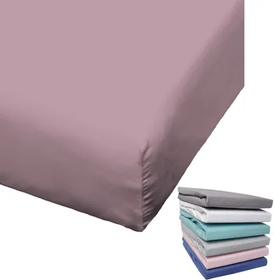 Produktbild von Bierbaum Biber Spannbettlaken Baumwolle 150x200 cm Weiß Grau Blau Rosa Türkis Silber Flieder Grün Taupe Rundgummi, Farbe:Flieder