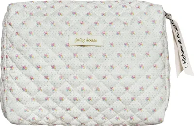 Produktbild von Aucuu Reise Kosmetiktasche Baumwolle mit Blumenmuster, Große Kapazität