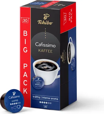 Zdjęcie produktu dla Kapsułki z mocną kawą Tchibo Cafissimo, 30 sztuk (kawa, intensywny i delikatny korzenny smak), zrównoważony i sprawiedliwy handel