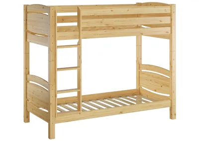 Produktbild von Etagenbett Massivholz Kiefer 90x200cm Stockbett hohes Bett Zubehör wählbar V-60.13-09Ni70Rollrost inkl.