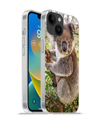Produktbild von MuchoWow® Handyhülle Schutzhülle Hülle für Apple iPhone 14 - Softcase Koala - Blätter - Kinder - Jungen - Mädchen Silikon Softcase Handy Hülle - Mobiltelefonhülle