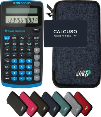 Produktbild von TI-30 ECO RS inkl. WYNGS Schutztasche Blau - Wissenschaftlicher Taschenrechner - Basic Set