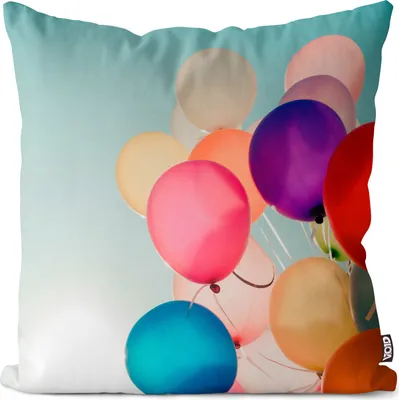 Produktbild von VOID Luftballons Himmel Bunt Kissenbezug Kissenhülle Sofakissen Kissen Deko Outdoor-Kissen Dekokissen