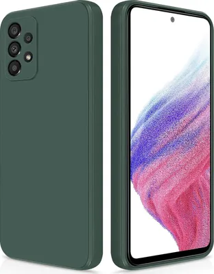 Image de Etui silicone fin pour Samsung Galaxy A53 5G silicone liquide, mat, résistant aux rayures Etui vert nuit