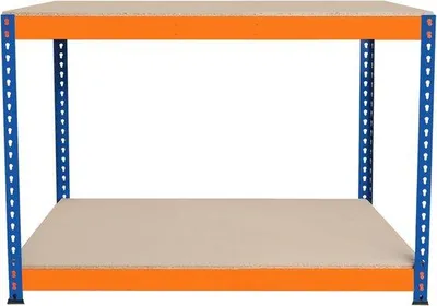 Image de Établi 120 x 60 cm avec 2 supports de pieds et une capacité de charge élevée - Disposition réglable et montage sans vis