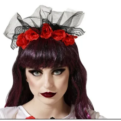 Image de Atosa Diadème d'Halloween Rouge Rouge Taille unique