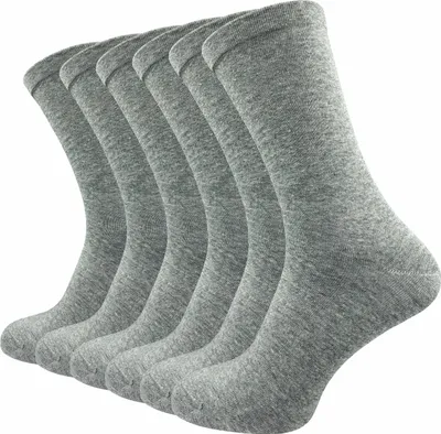 Produktbild von Gawilo  Diabetikersocken ohne Gummi & ohne Naht | Hochwertiges & feines Maschenbild | Herren (6 Paar), Hellgrau / 39 - 42