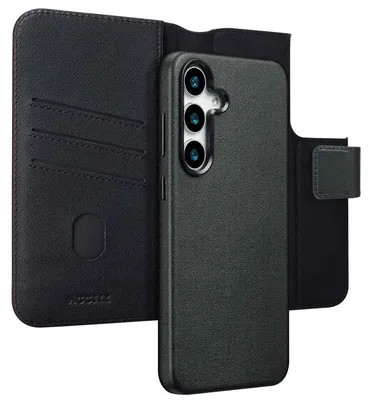 Immagine prodotto di Accezz Libreria in pelle 2-in-1 con MagSafe per Samsung Galaxy S25 Plus - Nero Onyx