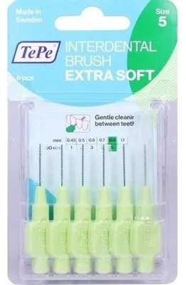 Productafbeelding van TePe Interdentale rager extra soft lichtgroen maat 5 (6 stuks)