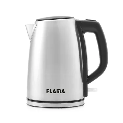 Produktbild von Flama 736FL, 1,7 l, 2200 W, Schwarz, Edelstahl, Kunststoff, Edelstahl, Wasserstandsanzeige, Filterung
