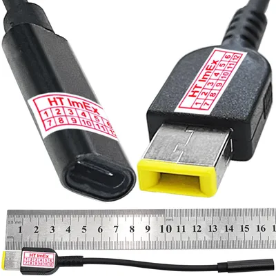 Produktbild von USB C Adapter Konverter Ladekabel für Lenovo ThinkPad L470 20J4000LGE, L560 20F10022GE, X270 (20HN0015GE)