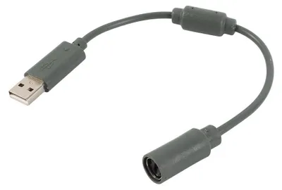 Immagine prodotto di Cablaggio di ricambio -Controller USB -Breakaway -Adattatore -Cavo connettore per Xbox360 Grigio