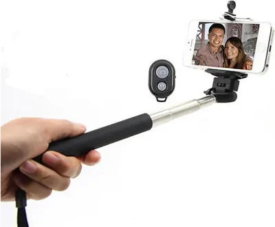 Imagen del producto de Kit para selfies con control remoto Bluetooth universal, compatible con todos los teléfonos inteligentes