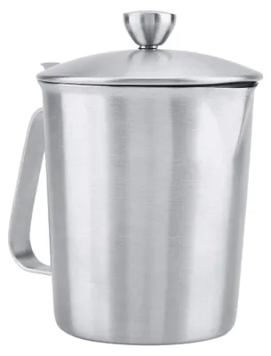 Edelstahl Milchschäumer Kanne 500 ml mit Deckel & Messskala