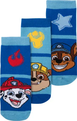 Produktbild von Paw Patrol Socken für Jungen - Kinder Sneaker Kindersocken Söckchen Blau (3er Pack), Größe:23-26
