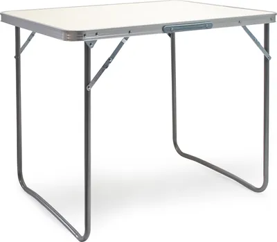 Produktbild von Wiltec składany stół kempingowy 80x60cm z białym blatem wykonanym z płyty MDF i aluminiową ramą składany stół aluminiowy składany stół kempingowy ogród balkon stół zewnętrzny