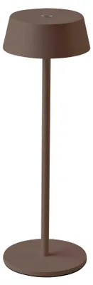 Immagine prodotto di V-TAC VT-7562 Lampada da tavolo LED 2W bianco caldo 3000K con batteria ricaricabile pulsante touch ON/OFF dimmerabile colore corten IP54 - SKU 6821