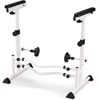 Obrázek produktu pro Nastavitelný bezpečnostní rám na toaletu 2412KD, nosnost 157 kg, bílo/černý