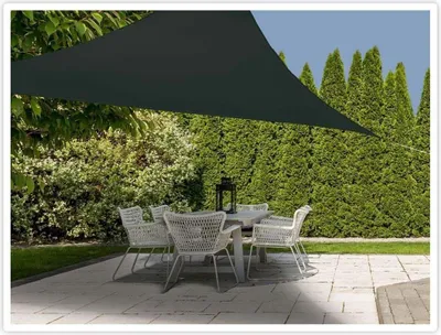 Shade&Beyond Dreieckiges Sonnensegel - 33x33 Cm, Beige, UV-Schutz Bis 98%, Für Terrasse & Garten