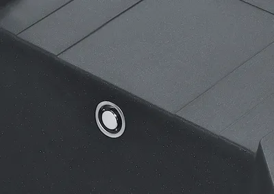 Produktbild von FRANKE Spüle URBAN UBG 611-62 in ONYX mit Drehexcenterbedienung Edelstahl / Ausschnittmaß 600 x 480 mm R15 / Granitspüle
