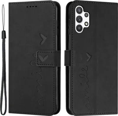 Produktbild von Samsung Galaxy A32 5G Hülle - Coverup Smile Klapphülle - Schwarz