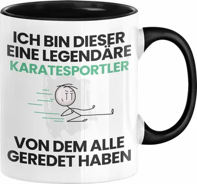 Produktbild von Karatesportler Geschenk Tasse Lustige Geschenkidee Geburtstag für Karatesportler Ich Bin Dieser Legendäre Karatesportler Von Dem Alle Geredet Haben Kaffee-Becher (Schwarz)