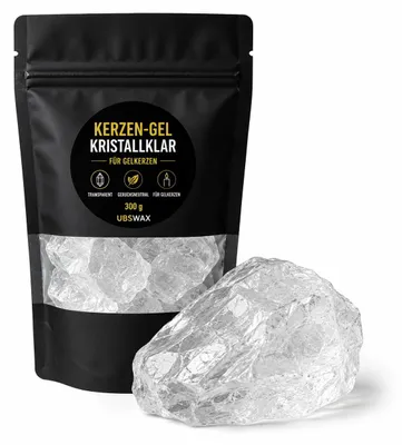 Gelwachs 300 g, kristallklar, für DIY-Gelkerzen in Glas
