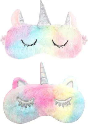 Produktbild von Famanu Schlafmaske Plüsch Cartoon - Atmungsaktives Reisemasker für Erwachsene und Kinder