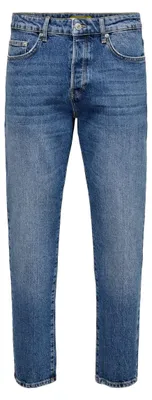 Produktbild von ONLY & SONS Denim Jeans 5-Pocket Style Hose Verkürzt mit Knopfleiste ONSYOKE Größe: 32W / 34L