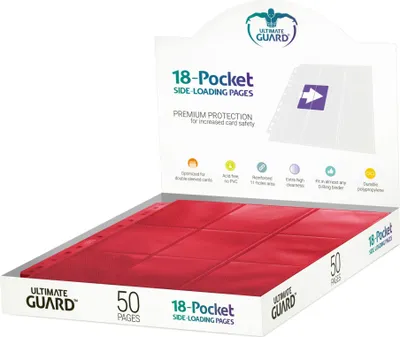 Produktbild von Ultimate Guard 18-Pocket Pages Side-Loading Rot (50)