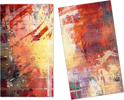 Produktbild von Spritzschutz Herdabdeckplatte Schneidebrett aus Glas Abstrakter Hintergrund 2-Teilig (60x52cm)