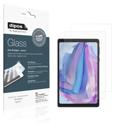 Produktbild von 2x Schutzfolie für Headwolf Fpad 5 matt - Anti-Shock 9H Folie dipos Glass Kunststoffglas