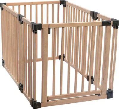 Produktbild von Safetots HolzSpielbereich, Pentagon, 80cm x 120cm, Naturholz, 76cm Hoch