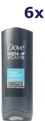 Produktbild von 6x Dove Douchegel Men - Care Clean Comfort 250ml