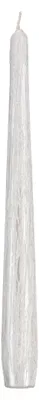 Produktbild von Spitzkerzen Perlmutt geriffelt Weiß, 240 x 23 mm, 12 Stück