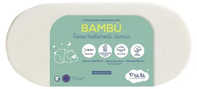 Zdjęcie produktu dla Materac bambusowy do łóżeczka, wymiary 72x32 cm