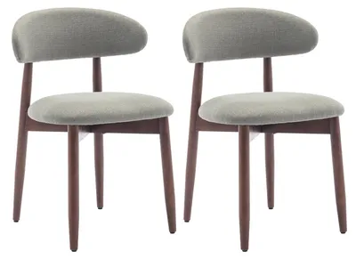 Immagine prodotto di Set di 2 sedie da pranzo COLAMY, robuste ed eleganti, in stile minimalista scandinavo, ideali per la sala da pranzo e la cucina, verde