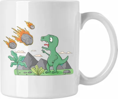 Produktbild von Trendation - Dinosaurier Tasse Grafik Geschenk Lustig (Weiß)