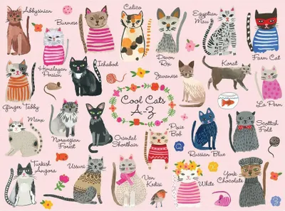 Produktbild von Cool Cats A-Z 1000 Teile Puzzle