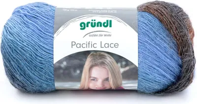 Produktbild von Gründl Wolle Pacific Lace 100 g beige rotbraun lichtblau multicolor