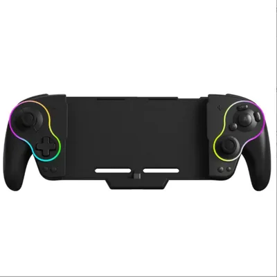 Image de ZELURXX Gamepad multifonctionnel pour Switch, Thumbsticks interchangeables, boutons mécaniques, capteur 6 axes, fonction vibration, noir