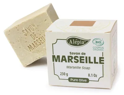 MYDŁO MARSYLSKIE W KOSTCE OLIWKOWE ECO 230 g - ALEPIA