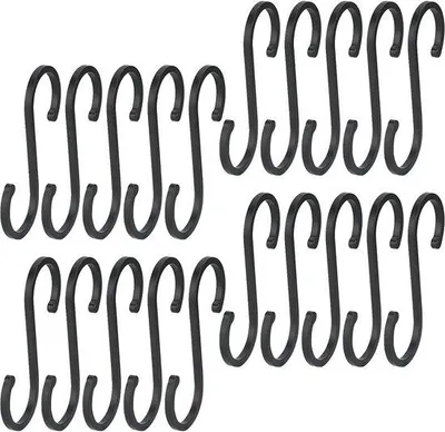 Produktbild von Famanu S-Haken 20 Stück 7 cm - Schwarz