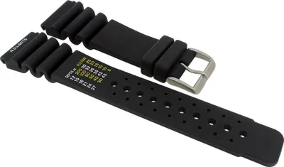 Produktbild von Minott Uhrenarmband 24mm | Taucherband Kunststoff schwarz 32243