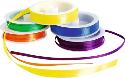 Produktbild von Colorations Satinband Set - 16 bunte Spulen Basteln 120 Meter