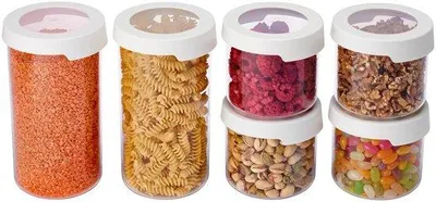 Produktbild von -gebaseerde Opbergdoos-Set mit 20% Recyclinganteil, 4x 0,75L, 2x 1,45L, BPA-frei, Spülmaschinenfest