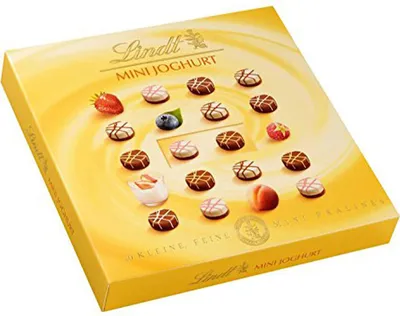 Produktbild von Lindt und Sprüngli Mini Joghurt Füllung Pralines ohne Alkohol 90g